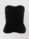 Saint Laurent Black Viscose Bustier In Black