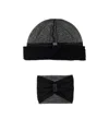 Saint Laurent Hosiery Beanie Set In Black