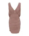 Saint Laurent Woman Short Dress Light Brown Size 6 Cupro In Brown
