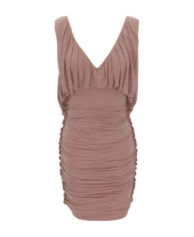 SAINT LAURENT SAINT LAURENT DRAPED SLEEVELESS DRESS