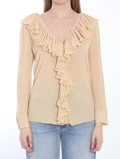 SAINT LAURENT RUFFLED BLOUSE