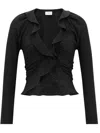 Saint Laurent Ruffled Blouse In Black
