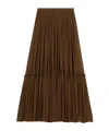 Saint Laurent Ruffled Skirt In Silk Crepe Muslin