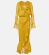Saint Laurent Abito In Crepe Giallo  Donna In Jaune Moutarde