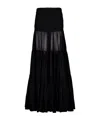 Saint Laurent Ruffled Skirt In Black