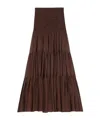 Saint Laurent Ruffled Skirt In Red