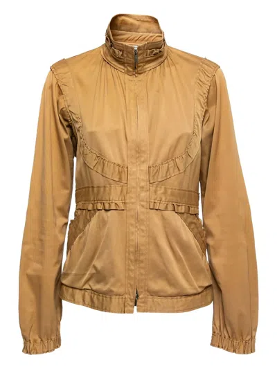 Pre-owned Saint Laurent Ruffled-trim Jacket