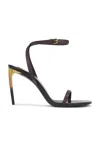 Saint Laurent Saba Sandal In Ultra Dark Brown
