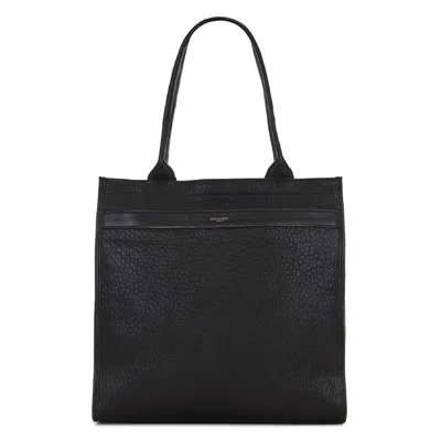 Saint Laurent Sac Cabas Leather Tote Bag In Black