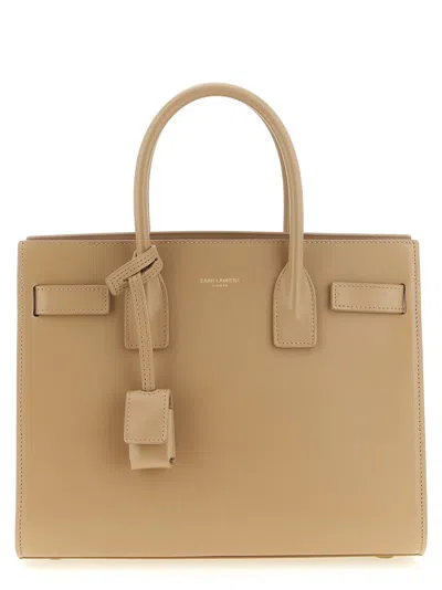 Saint Laurent Sac De Jour Baby Handbag In Sand
