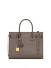 Saint Laurent Sac De Jour Baby In Smooth Leather Bags In Gray