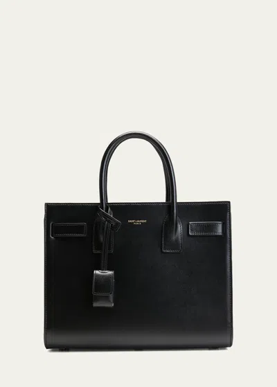 Saint Laurent Sac De Jour Baby Top-handle Bag In Smooth Leather In Black