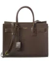 Saint Laurent Sac De Jour Baby Top-handle Bag In Smooth Leather In Brown