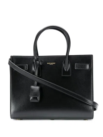 Saint Laurent Sac De Jour Baby Smooth Leather Bags In Black