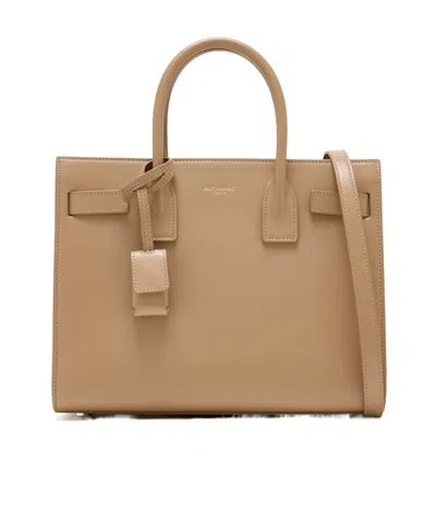 Saint Laurent Sac De Jour Baby Top Handle Bag In Nude