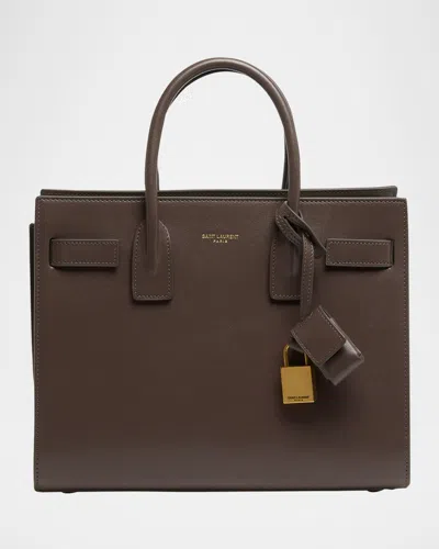 Saint Laurent Sac De Jour Baby Top-handle Bag In Smooth Leather In Brown