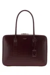 Saint Laurent Grape Leather Sac De Jour Handbag In Brown