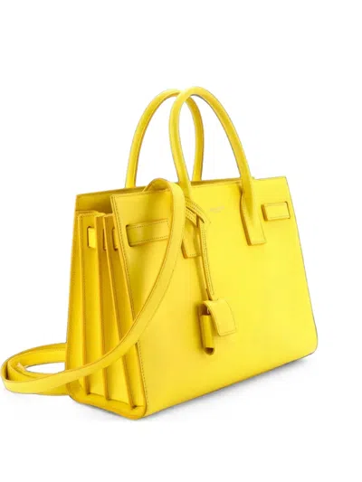 Pre-owned Saint Laurent Sac De Jour Bag Leather Baby Tote Bag In Yellow