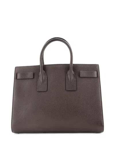 Pre-owned Saint Laurent Sac De Jour Bag Leather Large Tote Bag In Grey