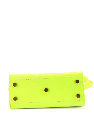 Pre-owned Saint Laurent Sac De Jour Bag Leather Nano Tote Bag In Green