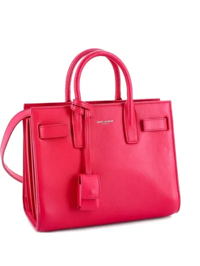 Pre-owned Saint Laurent Sac De Jour Bag Leather Nano Tote Bag In Pink