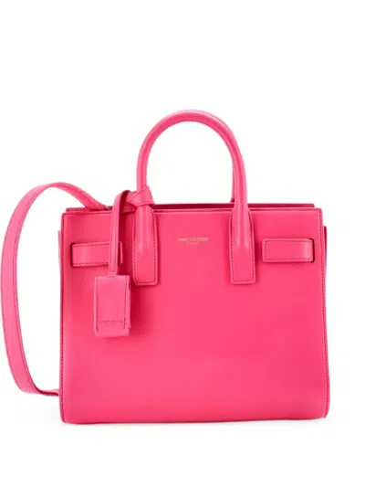 Pre-owned Saint Laurent Sac De Jour Bag Leather Nano Tote Bag In Pink
