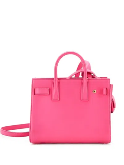 Pre-owned Saint Laurent Sac De Jour Bag Leather Nano Tote Bag In Pink