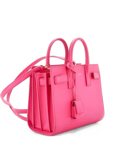 Pre-owned Saint Laurent Sac De Jour Bag Leather Nano Tote Bag In Pink