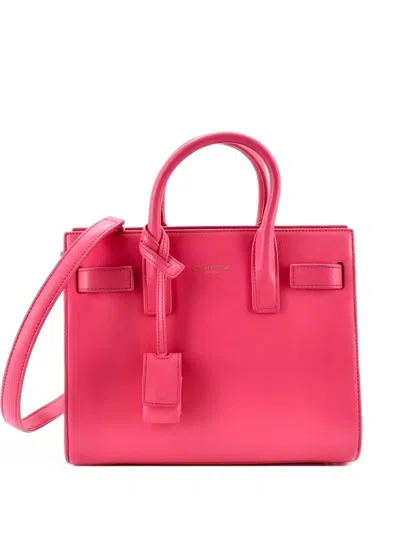 Pre-owned Saint Laurent Sac De Jour Bag Leather Nano Tote Bag In Pink