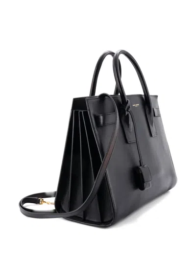 Pre-owned Saint Laurent Sac De Jour Bag Leather Small Satchel In Black