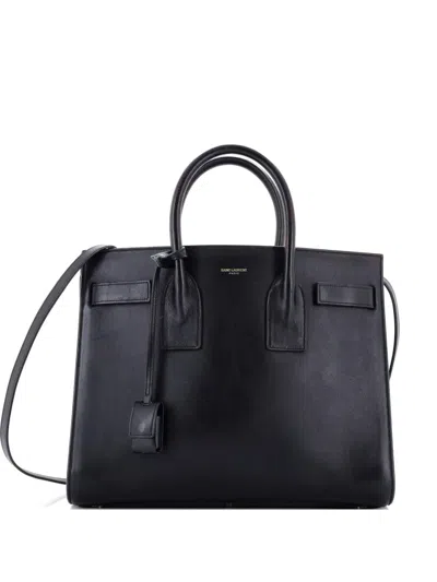 Pre-owned Saint Laurent Sac De Jour Bag Leather Small Satchel In Black