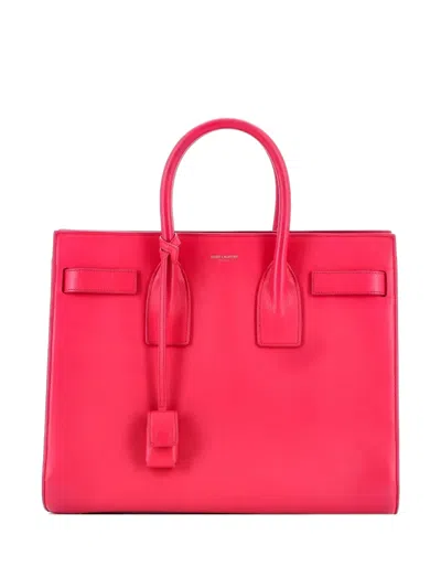 Pre-owned Saint Laurent Sac De Jour Bag Leather Small Satchel In Pink