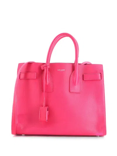 Pre-owned Saint Laurent Sac De Jour Bag Leather Small Satchel In Pink