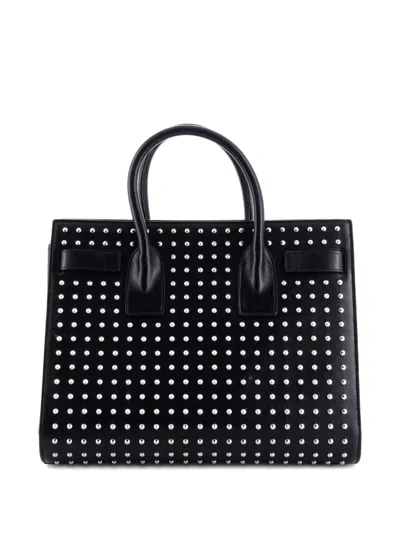 Pre-owned Saint Laurent Sac De Jour Bag Studded Leather Small Tote Bag In Black