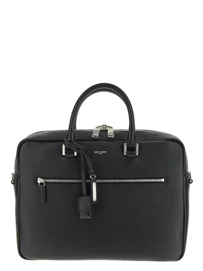 Saint Laurent Sac De Jour Briefcase Bag In Black