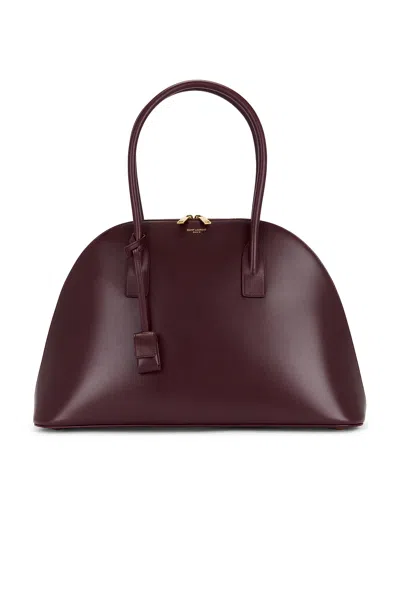 Saint Laurent Sac De Jour Demilune Bag In Burgundy