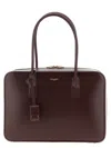 Saint Laurent Sac De Jour In Box Shoulder Bag In Burgundy