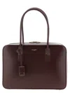 Saint Laurent Sac De Jour In Box Shoulder Bag In Burgundy