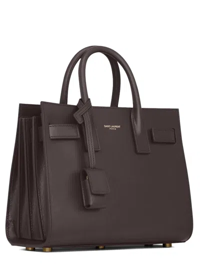 Saint Laurent Sac De Jour In Smooth Leather - Nano In Brown