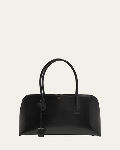 Saint Laurent Sac De Jour Large Bowling Top-handle Bag In Leather In Black
