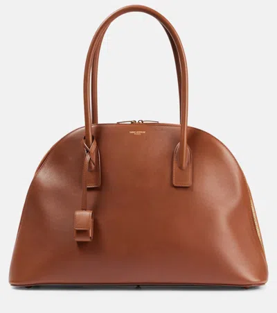 Saint Laurent Sac De Jour Leather Tote Bag In Brown