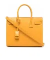 Saint Laurent Sac De Jour Logo Detailed Tote Bag In Yellow