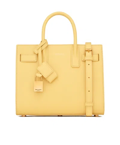 Saint Laurent Sac De Jour Mini Handbag In Yellow