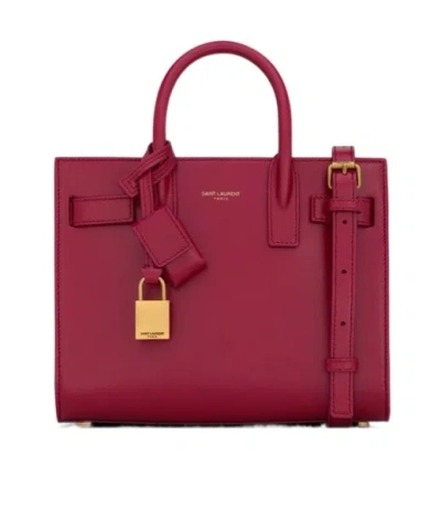 Saint Laurent Sac De Jour Mini Shoulder Bag In Raspberry Pink