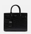 Saint Laurent Nano Sac De Jour Crocodile-effect Tote Bag In Nero