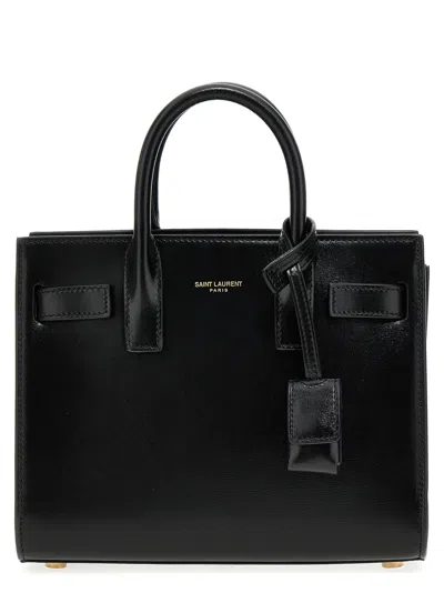 Saint Laurent 'sac De Jour' Nano Handbag In Black