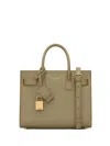 Saint Laurent Sac De Jour Nano In Smooth Leather In Green