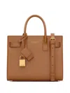 Saint Laurent Sac De Jour Nano Leather Padlock Tote Bag