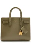 Saint Laurent Sac De Jour Nano Leather Top Handle Bag In Green