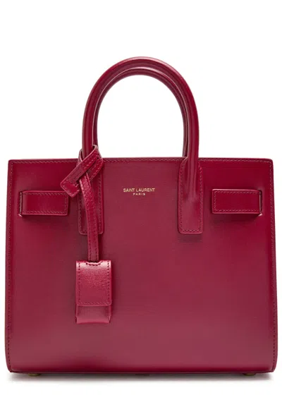Saint Laurent Sac De Jour Nano Leather Top Handle Bag In Pink